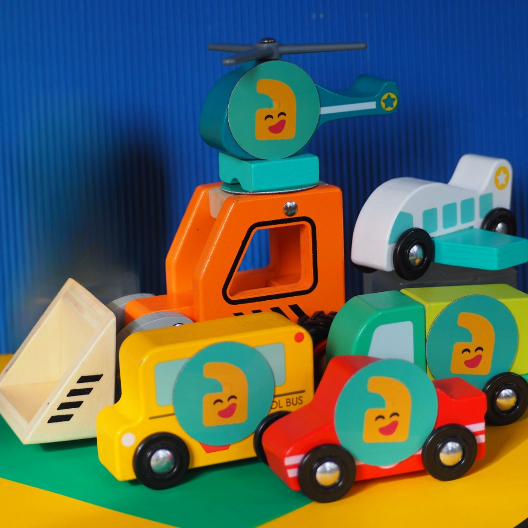 TalkiPlay Wooden Vehicle Communication Set