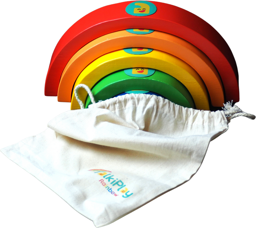 Wooden Rainbow Communication Set